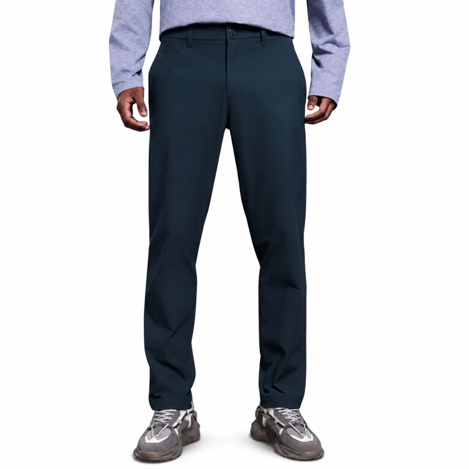 Colisco Men's Casual Pants, Deep Teal, Color: Deep Teal, Design: S