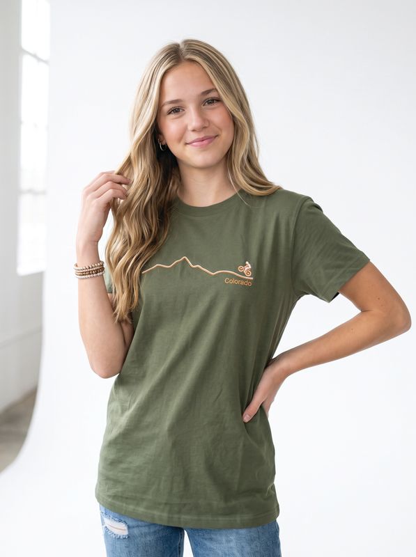 Colisco Colorado Biking 100% Cotton Graphic T-Shirt