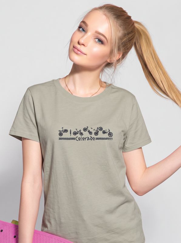 Colisco Bicycle Dance 100% Cotton Graphic T-Shirt