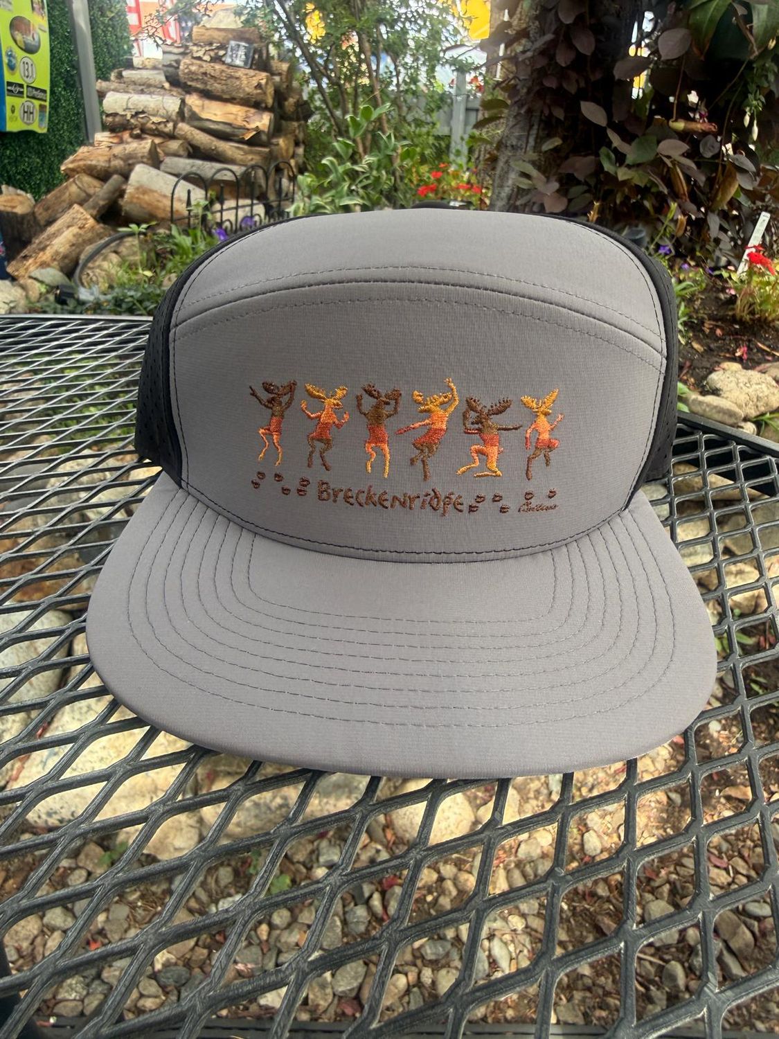 Colisco Moose Dance Breckenridge Trucker Snapback Hat, Color: Gray/Black, Size: O/S