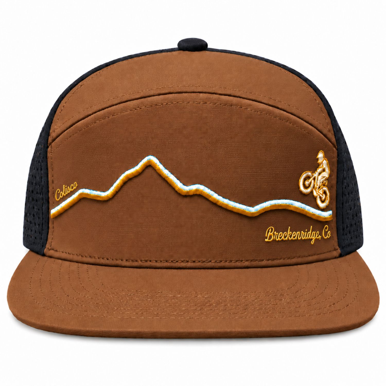 Colisco Biking Breckenridge Trucker Hat, Color: Brown/Black, Size: O/S