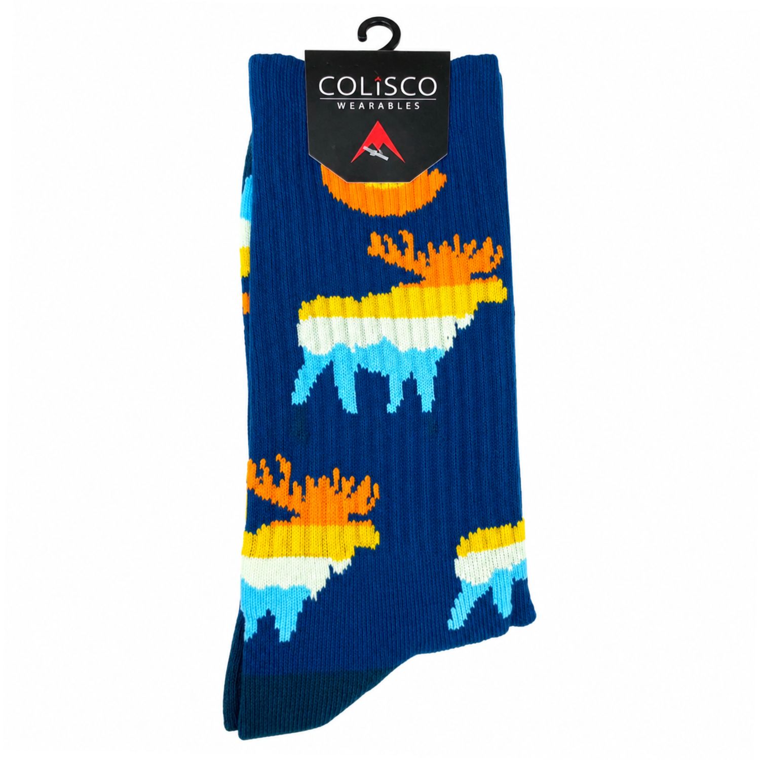 Colisco Colorado Retro Moose Crew Socks