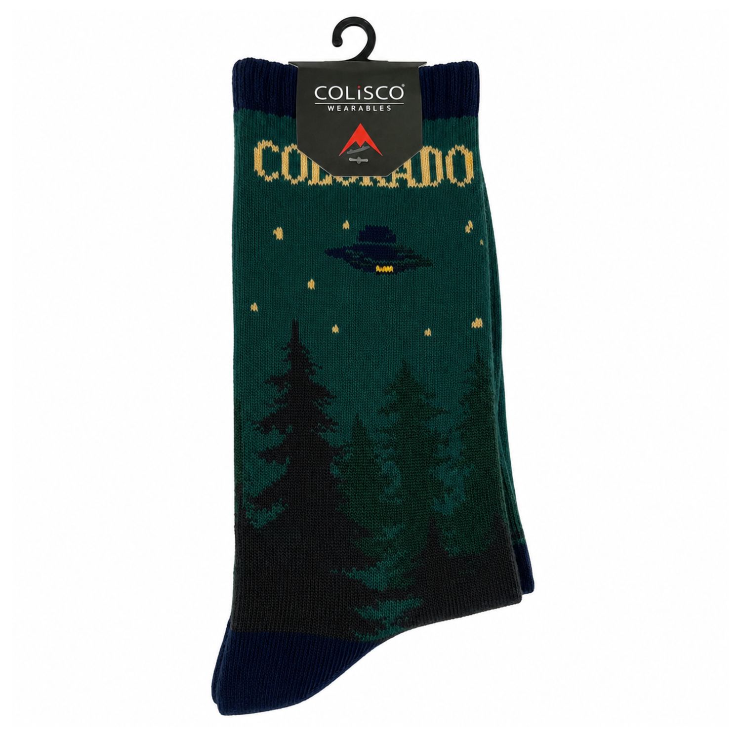 Colisco Colorado UFO Forest Crew Socks