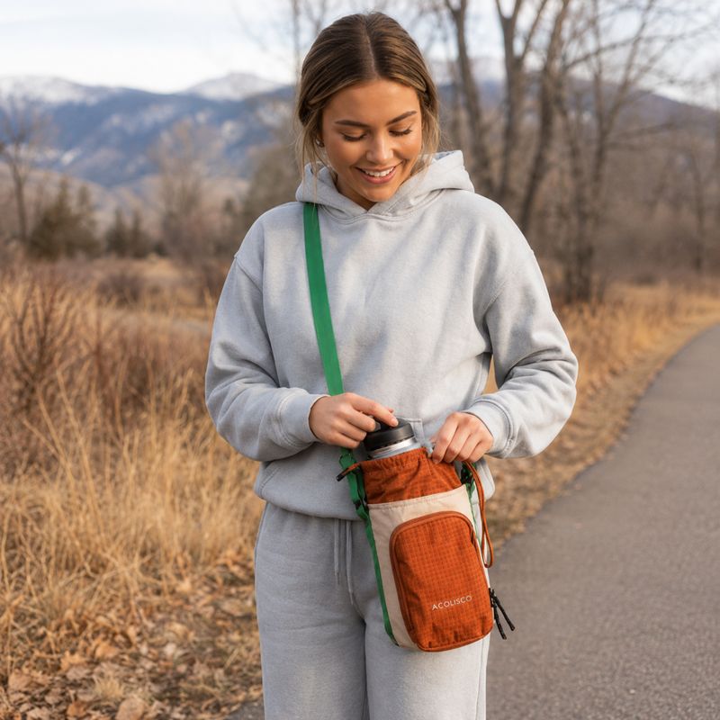 Colisco Bottle Bag II Lightweight Orange Water Bottle Carrier
