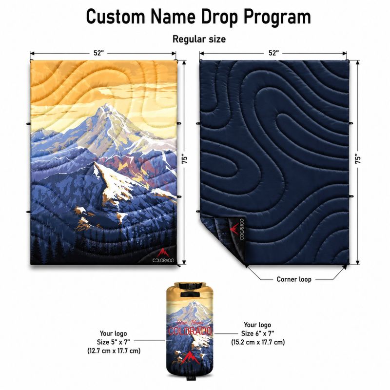 Custom Logo Eco-Performance Blanket, 52" × 75"