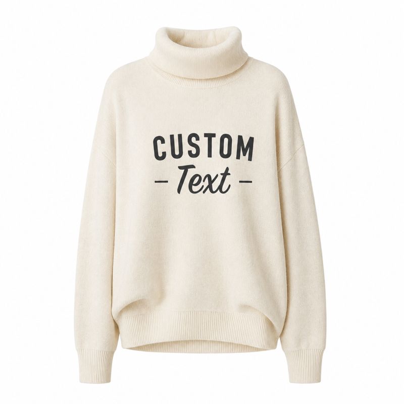 Custom 100% Pure Cashmere Turtleneck Sweater