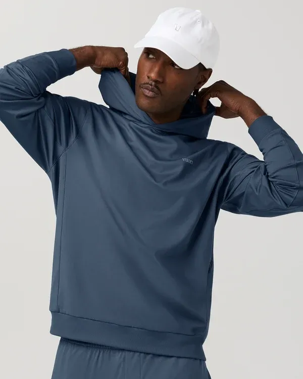 Vuori Sunday Pullover Hoodie, Color: Bay Blue, Size: XL