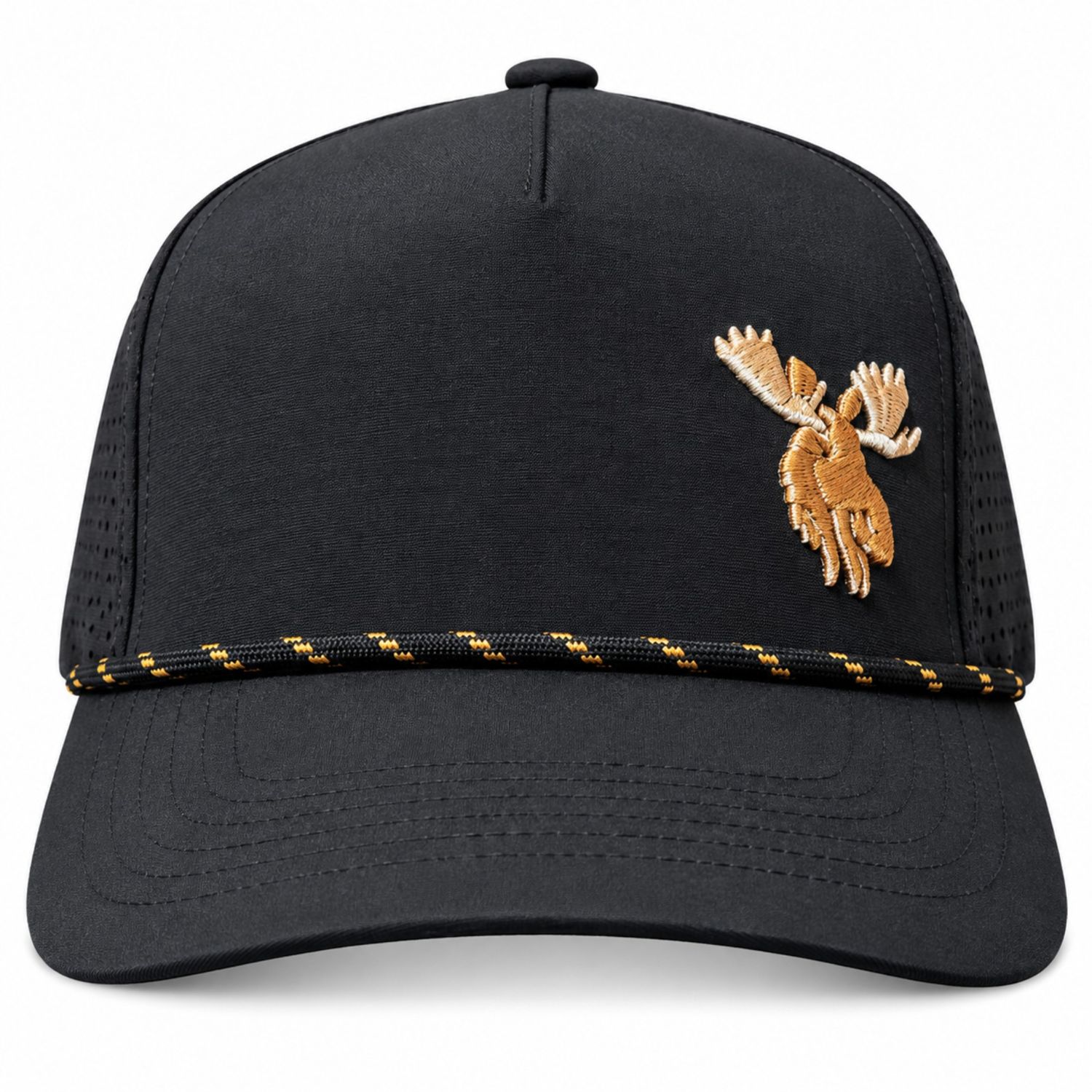 Colisco Moose Embroidered Trucker Cap, Black, Color: Black, Size: O/S
