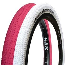 TIRE GUSSETT COLORED WHITE BMX TIRE 20X2.10