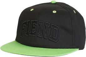 HAT CREATURE FIEND SNAP BACK BLACK / GREEN