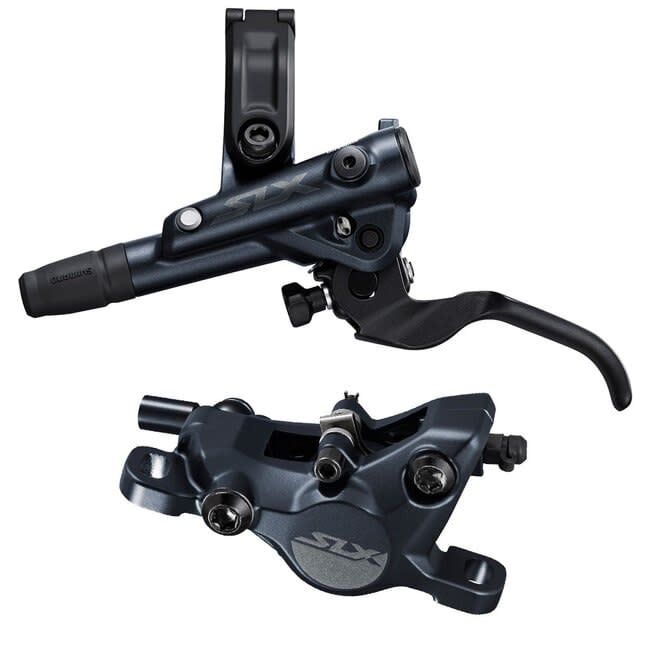 Shimano, SLX  BL/BR-M7100, MTB Hydraulic Disc Brake, Front, Post mount, Disc: Not included, 425g, Black, Set