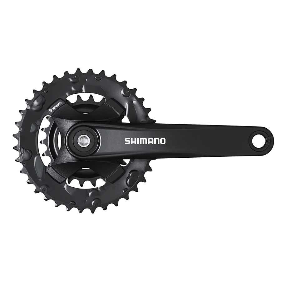 Shimano, FC-MT101-2, Crankset, Speed: 9, BCD: Rivets, 22/36, Square, 175mm, Black, MTB