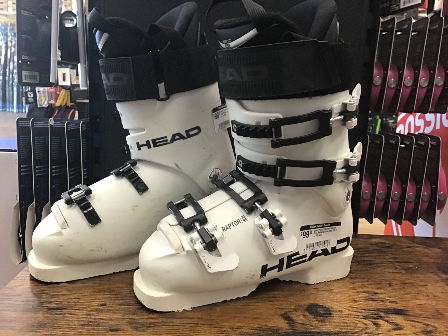 Used Head Raptor World Cup Rebel Boots Size 23.5 - 70 flex