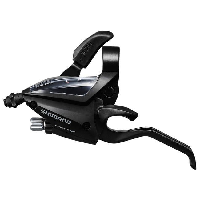SHIMANO SHIFT/BRAKE LEVER, ST-EF500-8R, RIGHT 8-SPEED EZ-FIRE PLUS, 2F-ALLOY, FOR V-BRAKE, BLACK