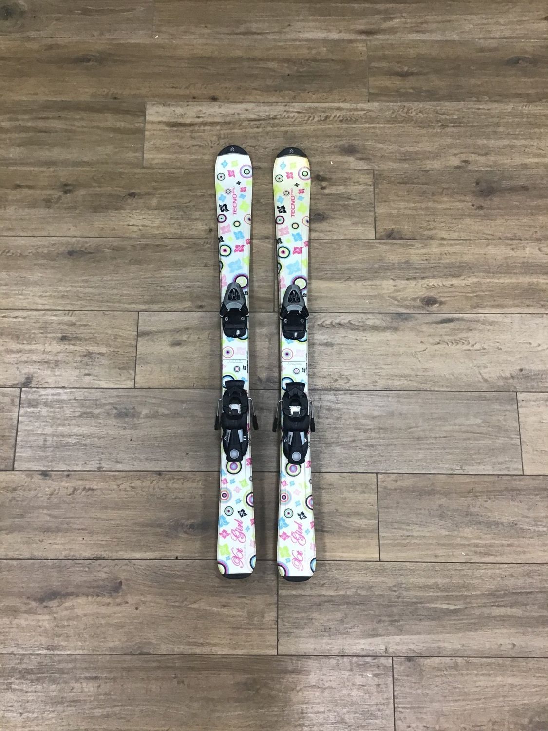 Used ski tecno pro Kt Girl 110cm white/pink