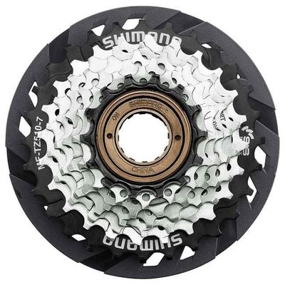 MULTIPLE FREEWHEEL SPROCKET, MF-TZ510 14-28T, 7-SPEED, 14-16-18-20-22-24-28T, W/SPOKE PROTECTOR