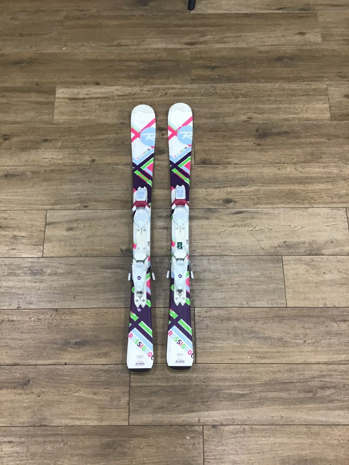 Used ski rossignol fun girl 110 cm white