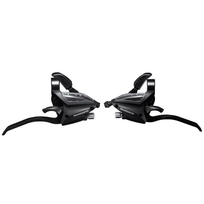 SHIFT/BRAKE LEVER SET, ST-EF500-4A, 2X8SPEED, EZ-FIRE PLUS, 4F-ALLOY, FOR V-BRAKE, STD SL (SP41) &amp; BL CBL (BLACK), BLACK