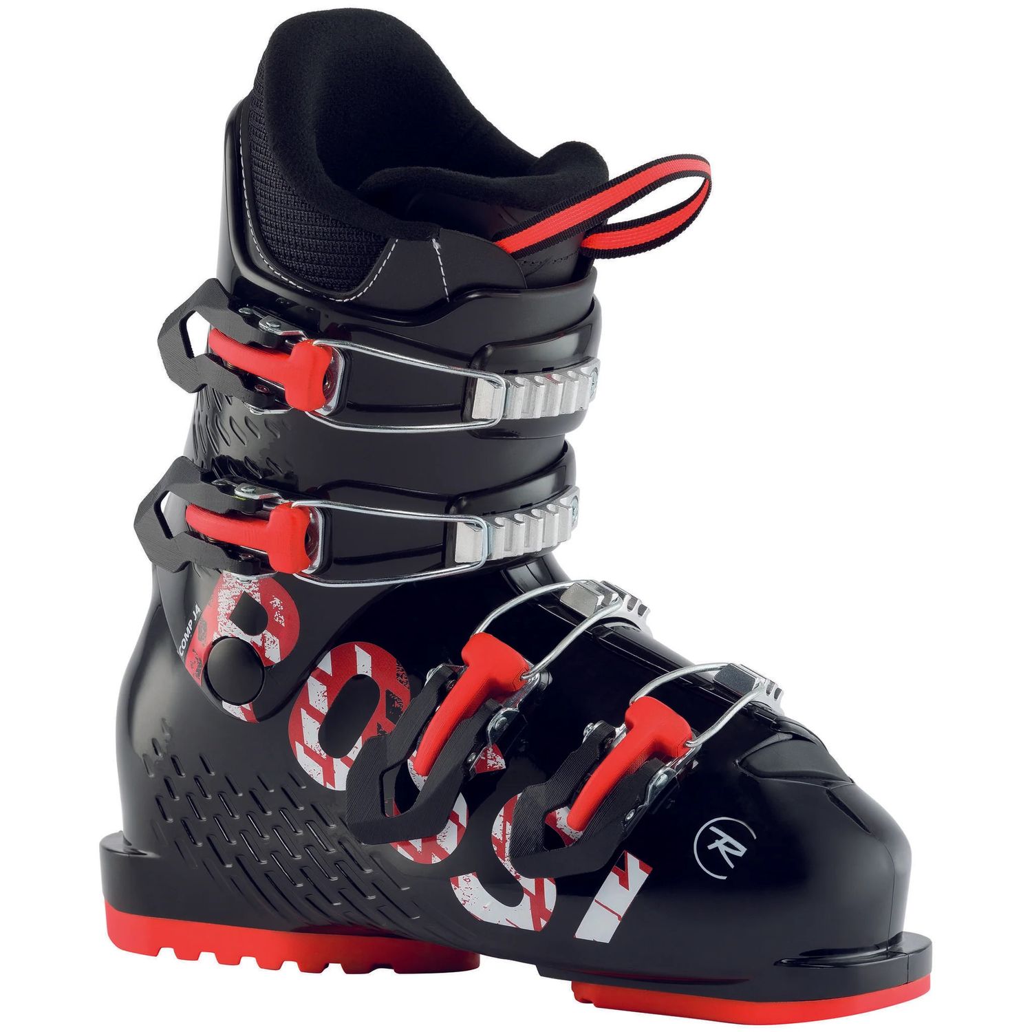 ROSSIGNOL COMP J4 YOUTH SKI BOOT, Color: Black red, Size: 26.5