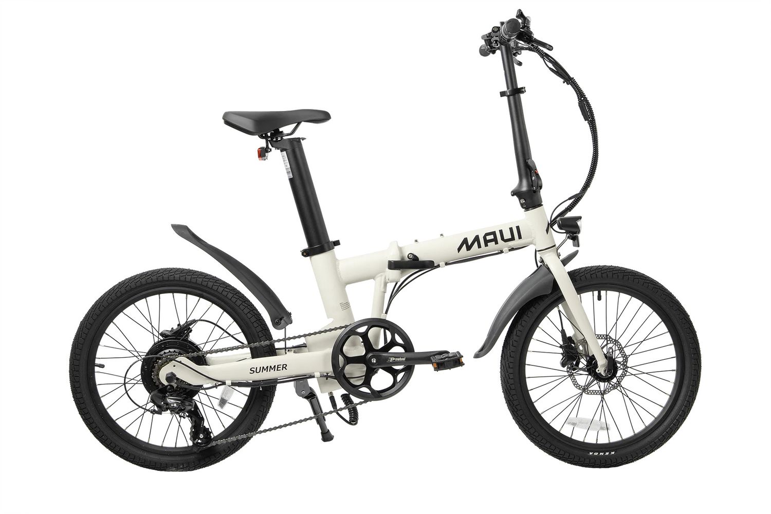 Maui Summer Electric Folding Bike White
