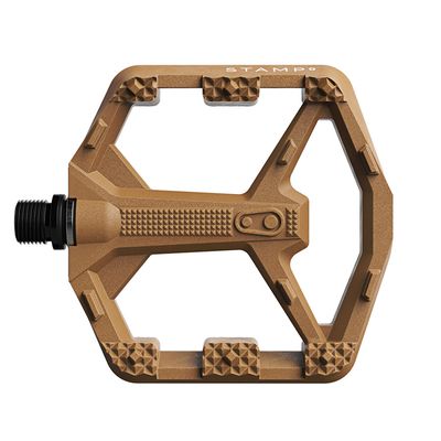 crankbrothers, STAMP 0, Platform Pedals, Body: Composite, Spindle: Cr-Mo/Steel, 9/16&#39;&#39;, Brown, Small, Pair