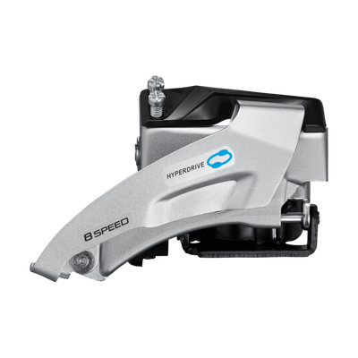 FRONT DERAILLEUR, FD-M315-TS, ALTUS, 2X7/8, TOP-SWING, DUAL-PULL, 34.9MM BAND TYPE(W/31.8 &amp; 28.6MM ADAPTER) FOR 36T,CS-ANGLE:64-69, CL:48.8/51.8MM