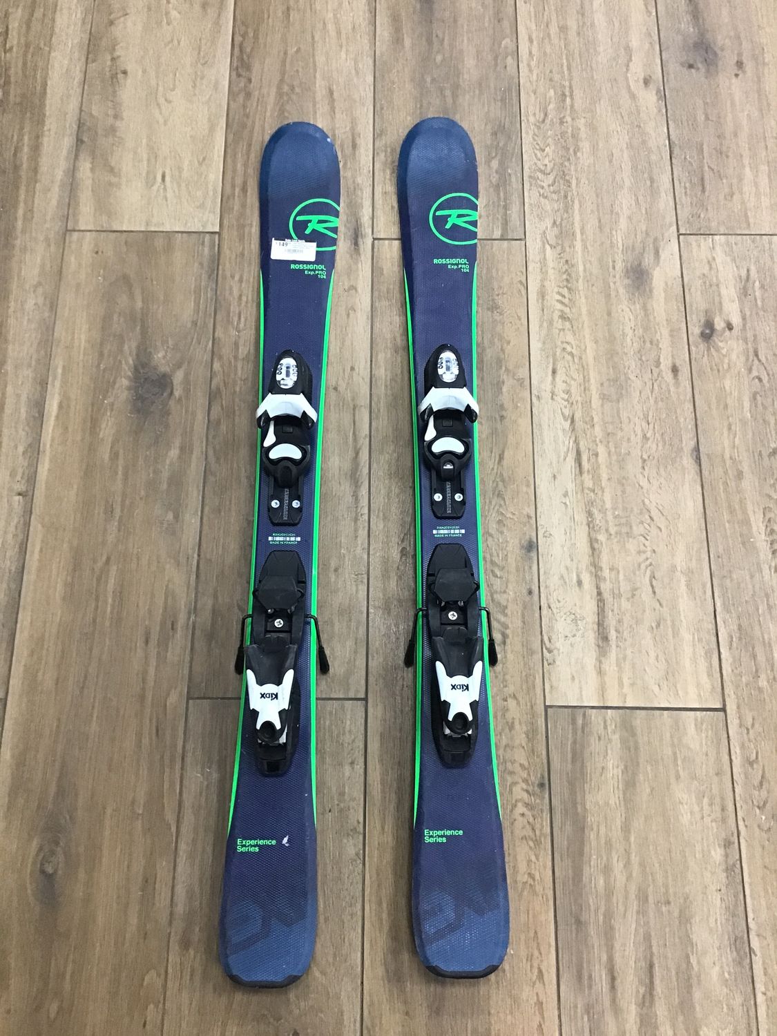 Used Rossignol Exp 104cm Junior Ski Blue/Green