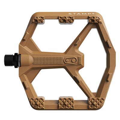 crankbrothers, STAMP 0, Platform Pedals, Body: Composite, Spindle: Cr-Mo/Steel, 9/16'', Brown, Large, Pair