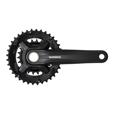 Shimano, FC-MT210-2, Crankset, Speed: 9, Spindle: 24mm, BCD: Rivets, 22/36, Hollowtech II, 170mm, Black, MTB