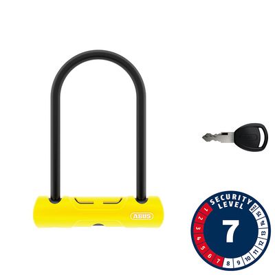Abus, 402, U-Lock, Key, 150x160mm, 5.9''x6.3'', Thickness in mm: 10mm, Yellow, Mini