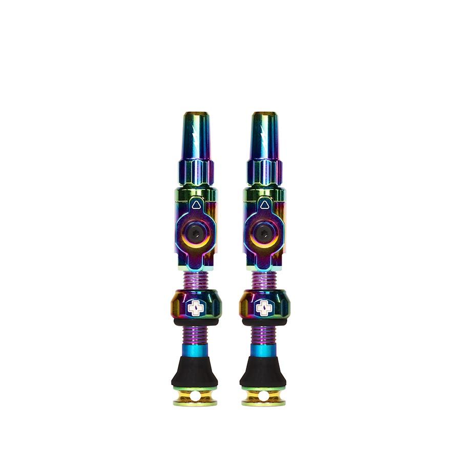 Muc-Off, Big Bore Lite Medium, Tubeless Valve, Presta, 35mm, Iridescent, Pair