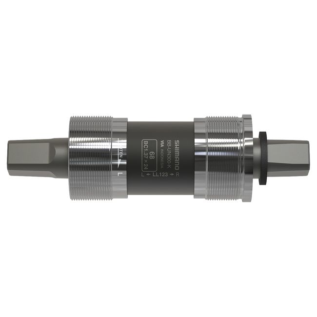 CHAINCASE BOTTOM BRACKET, BB-UN300-K, SPINDLE: SQUARE TYPE, SHELL: BSA 68MM, SPINDLE: 110MM, W/O FIXING BOLT ONE