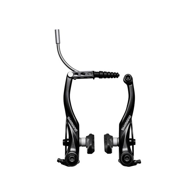 V-BRAKE, BR-T4000, FRONT, X-TYPE (THIN SPACER OUTSIDE), S65T SHOE, 16.0/25.0MM FIXING BOLTS, W/INNER CABLE LEAD UNIT 90 DEG, BLACK ONE