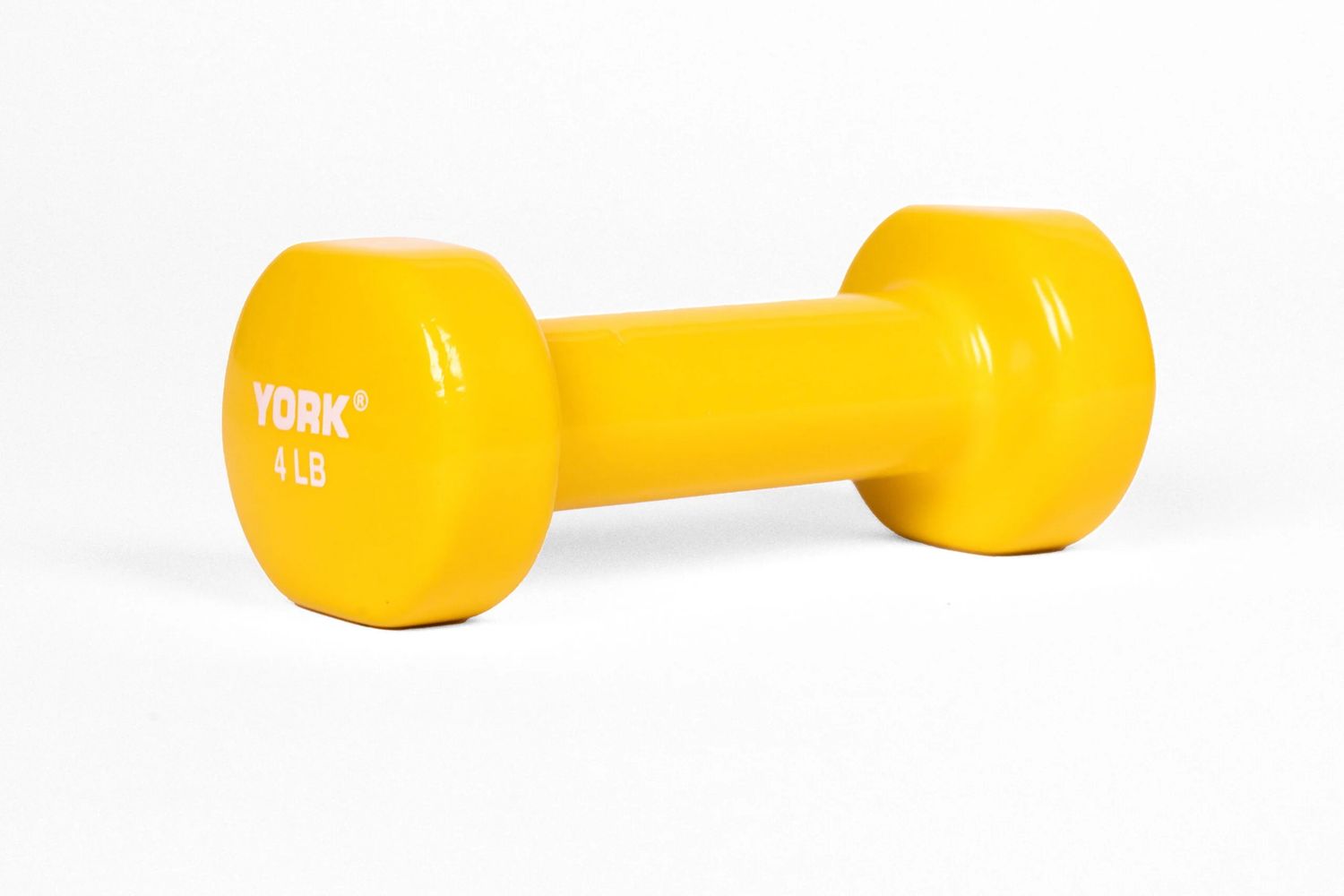 York 4lb Single Vinyl Dumbbell Yellow