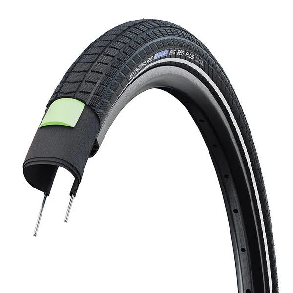 Schwalbe, Big Ben Plus Performance, Hybrid Tire, 27.5"x2.15, Wire, Clincher, Addix, Double Defense, GreenGuard, Reflex, 67TPI, Black