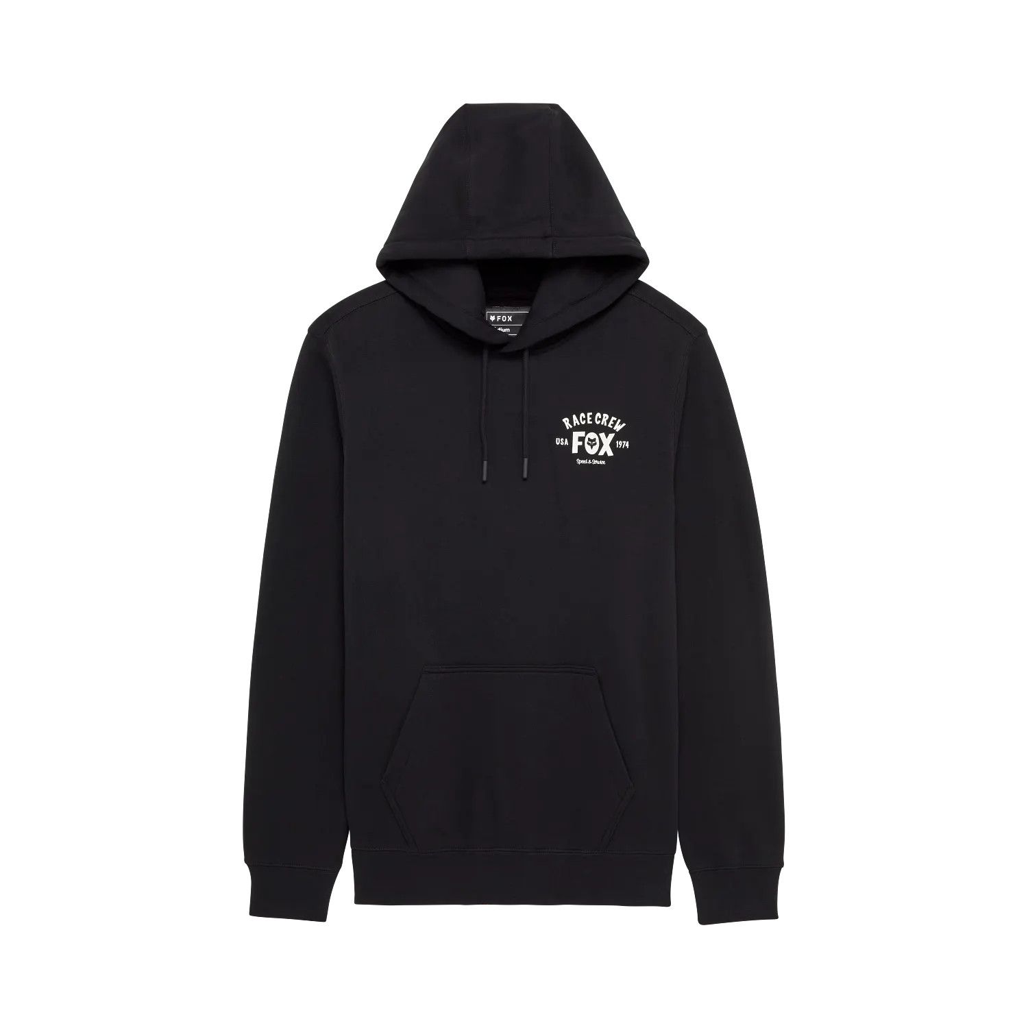 Fox Slogan Pullover Hoodie Black XL