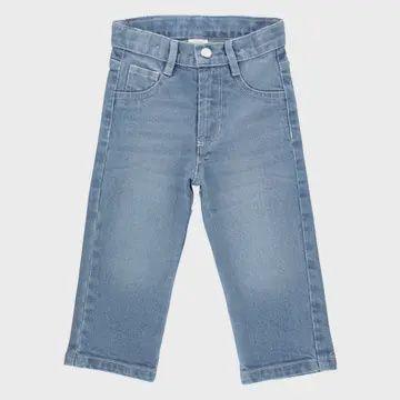 Boys Light Wash Straight Jeans