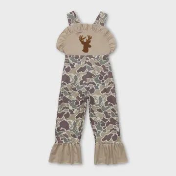 Girl Deer Camo Overalls