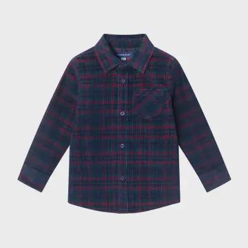Cord Buttondown Shirt-Red