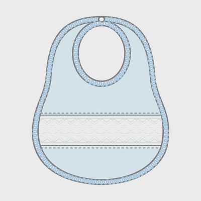 Freya and Finn Blue Smocked Bib