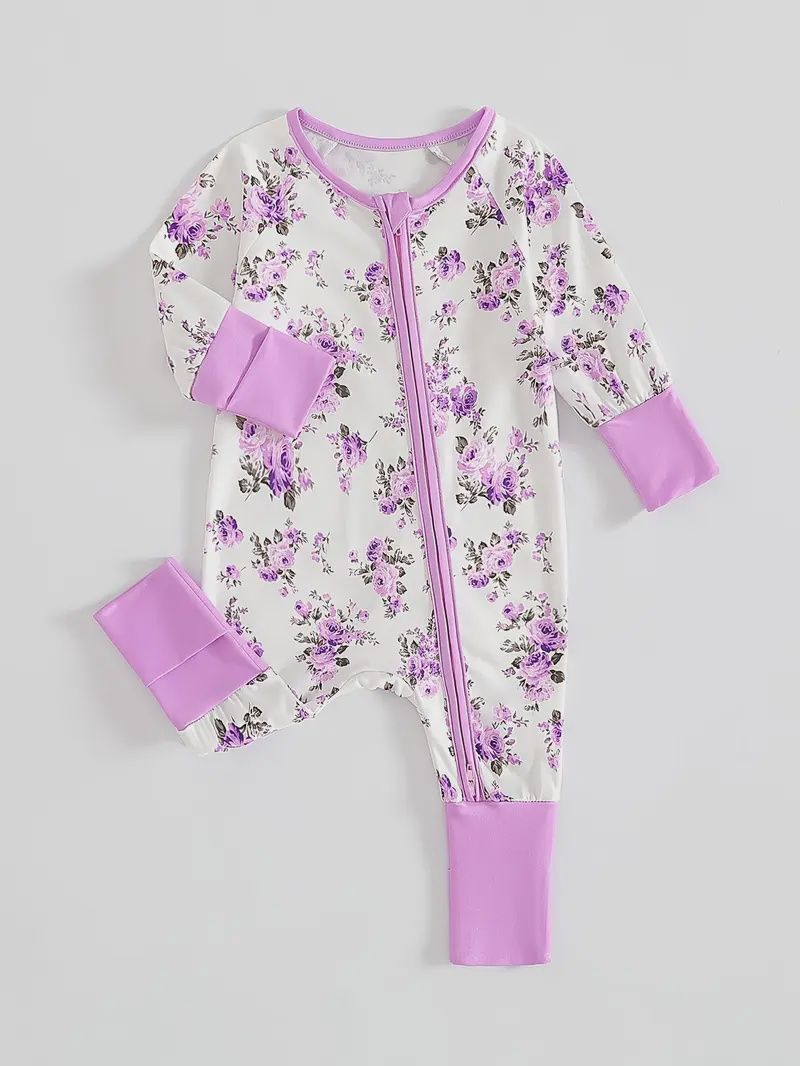 Purple Floral Zipper Sleeper