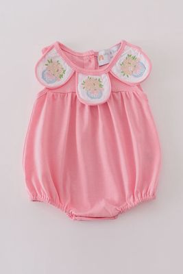 Pink floral Embroidery Bubble