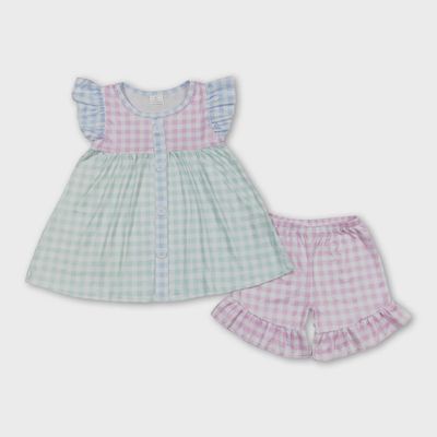 Pink Mint Plaid Set