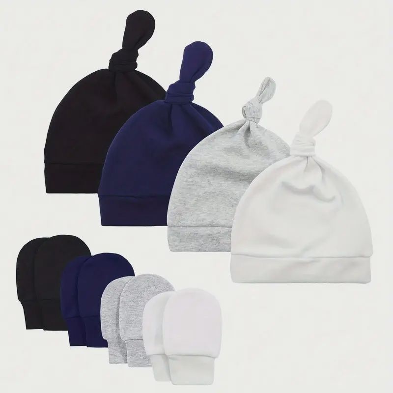 Infant Hat with Mittens Set