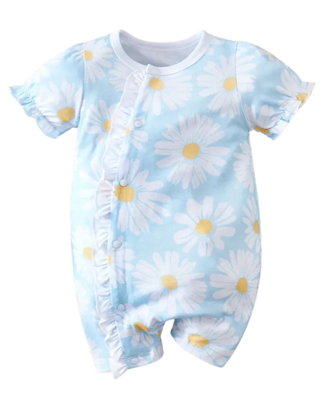 Daisy Ruffle Short Sleeve Romper