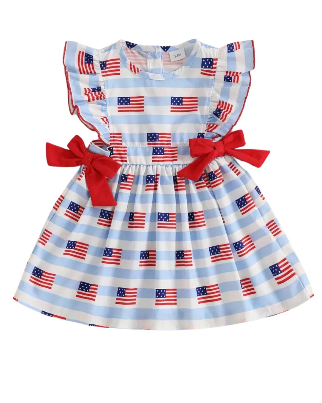American Flag Dress with Bows