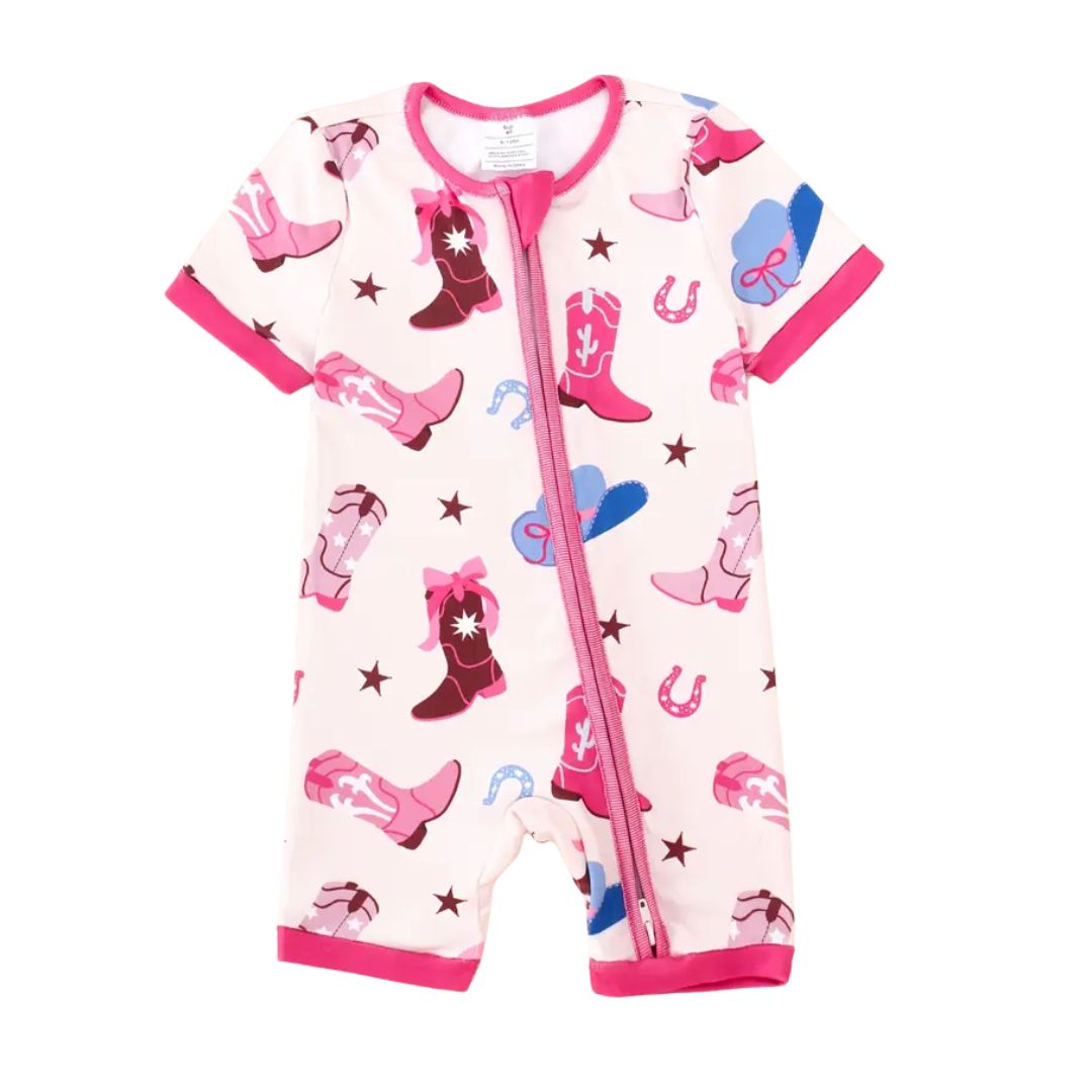 Girl Western Zip Romper