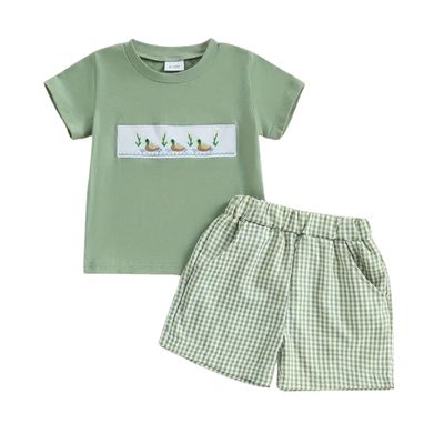 Green Duck Short Set