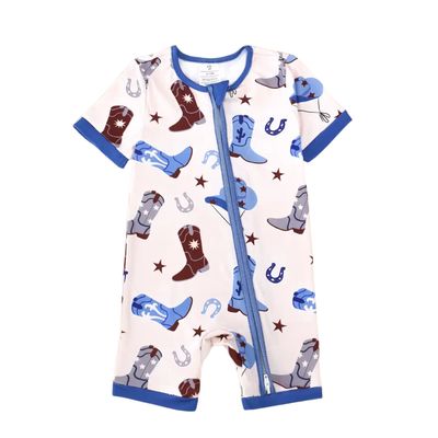 Boy Western Zip Romper