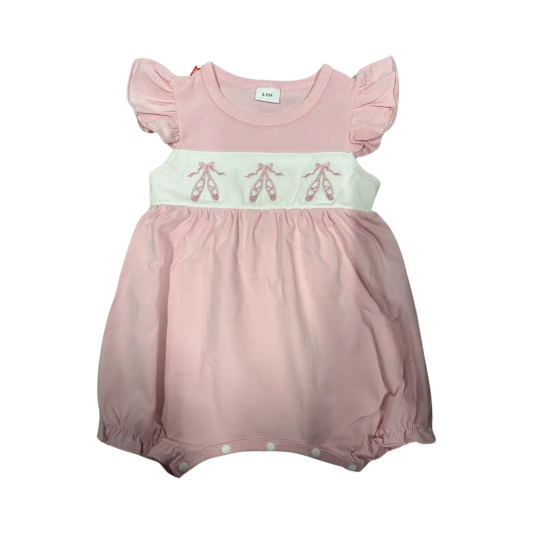 Ballerina Flutter Sleeve Romper